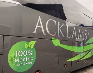 Acklams Coaches introduces Yutong GTe14 tri-axle battery-electric